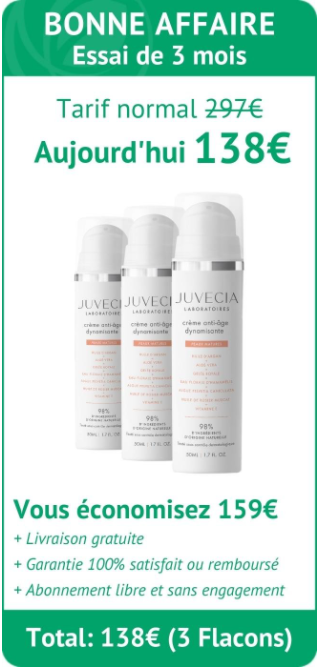 Crème juvecia flacon vert