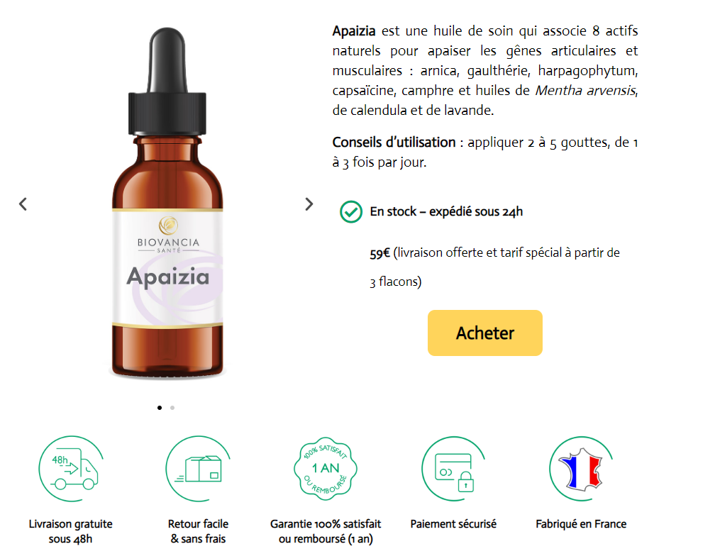 Apaizia achat