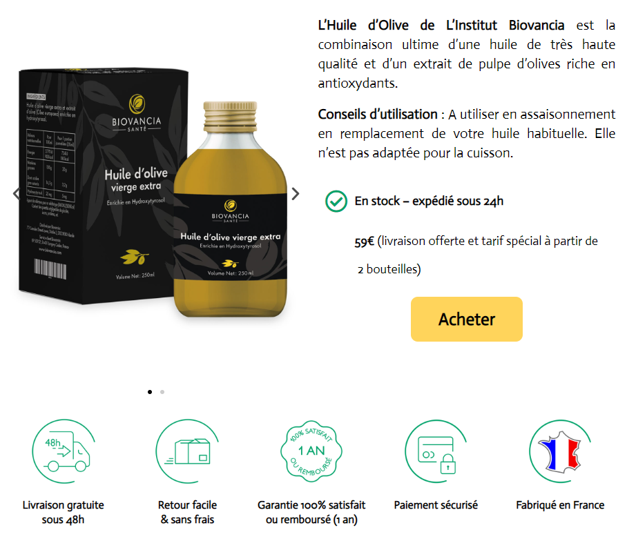huile d'olive vierge extra achat