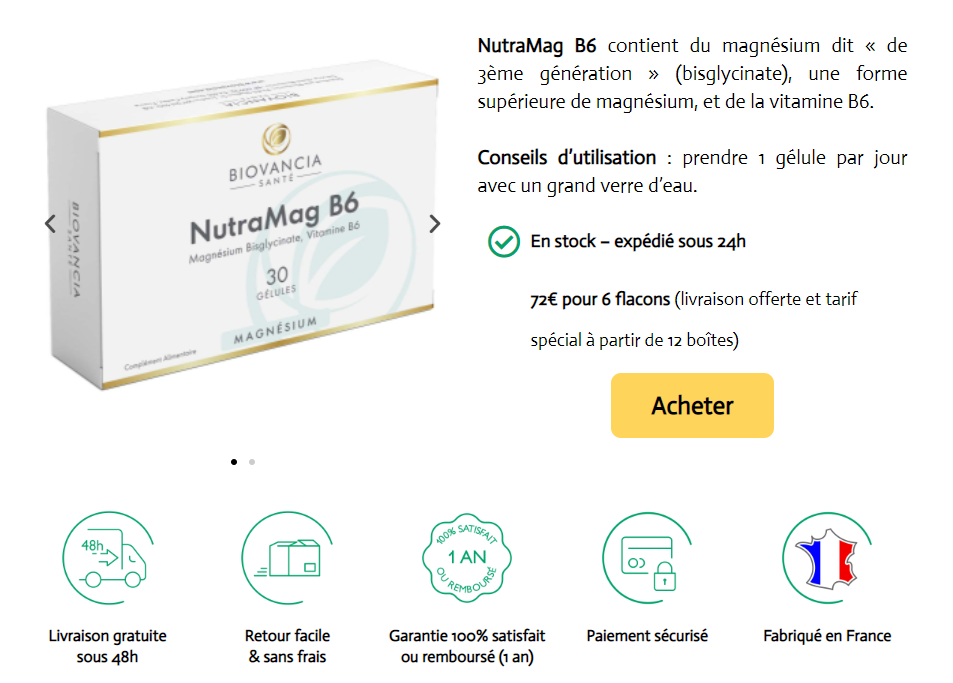 nutramag b6 achat