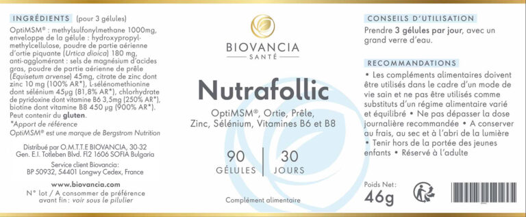 Nutrafollic étiquette