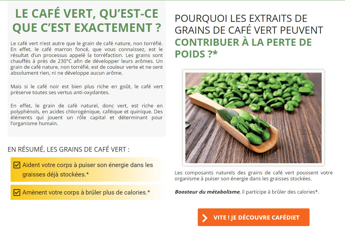 café diet achat