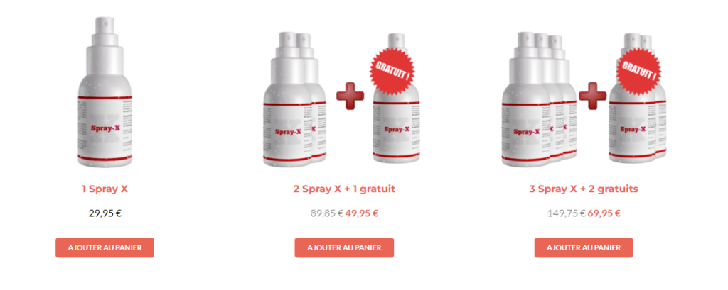 spray x achat