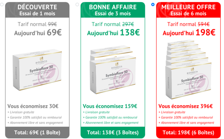 symbioflore 50 prix