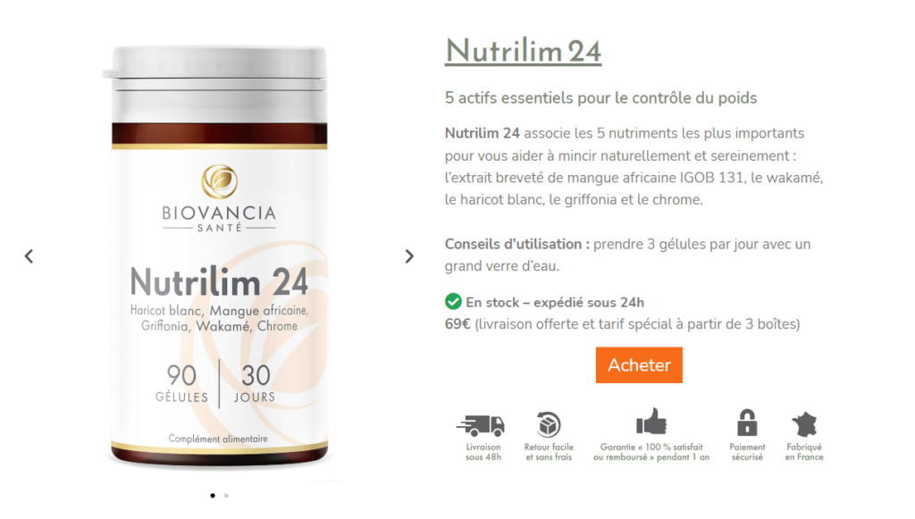 Nutrilim 24 achat