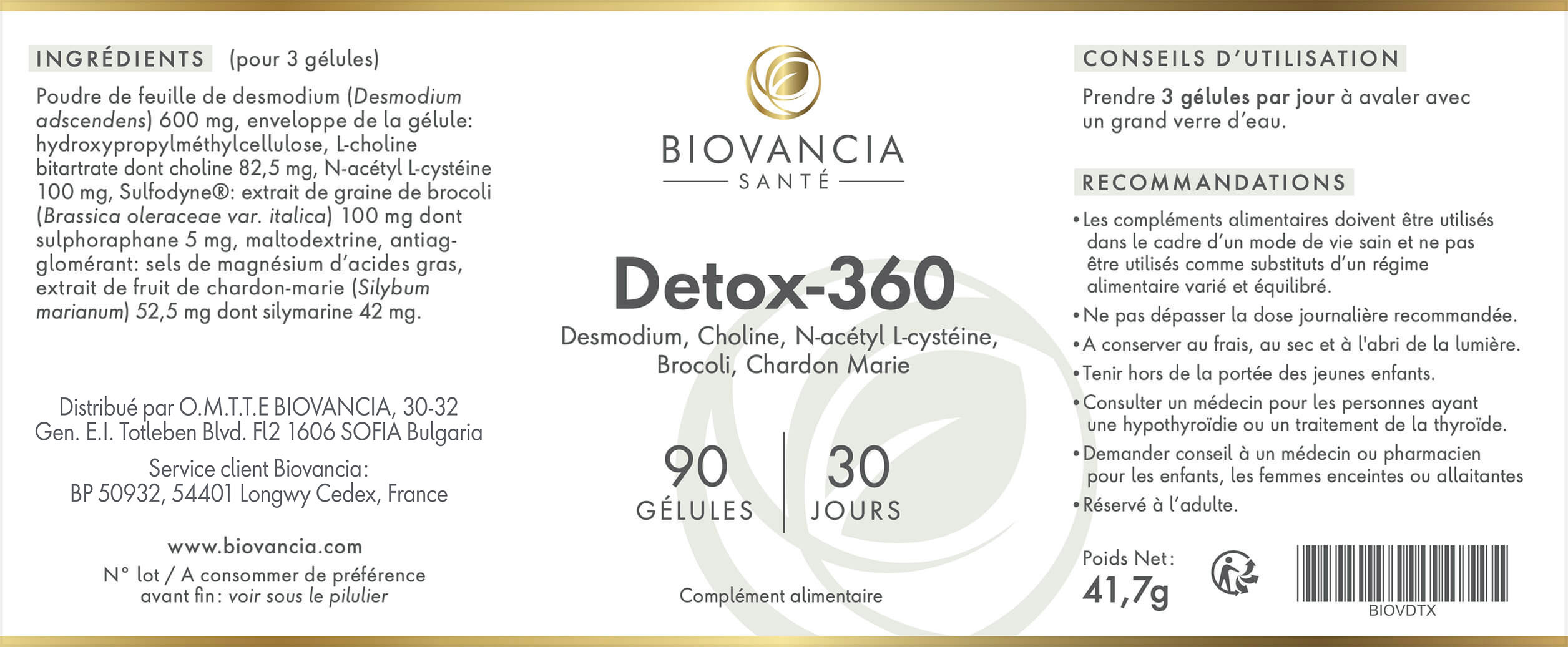Detox 360 composition