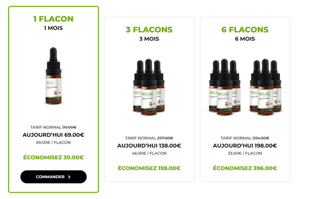 huile cbd relax prix
