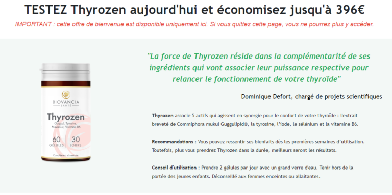 thyrozen prix