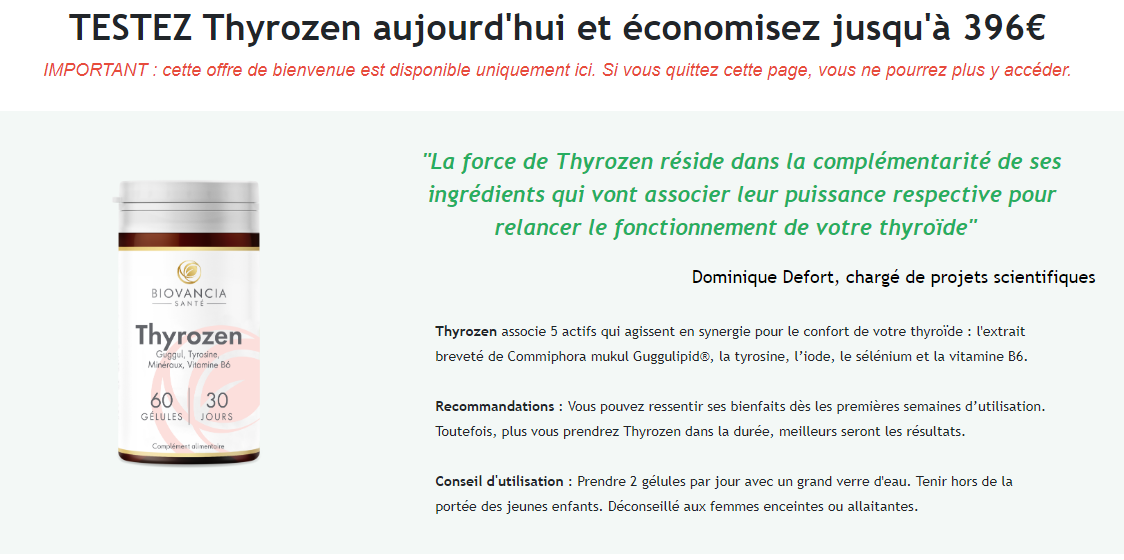 thyrozen prix