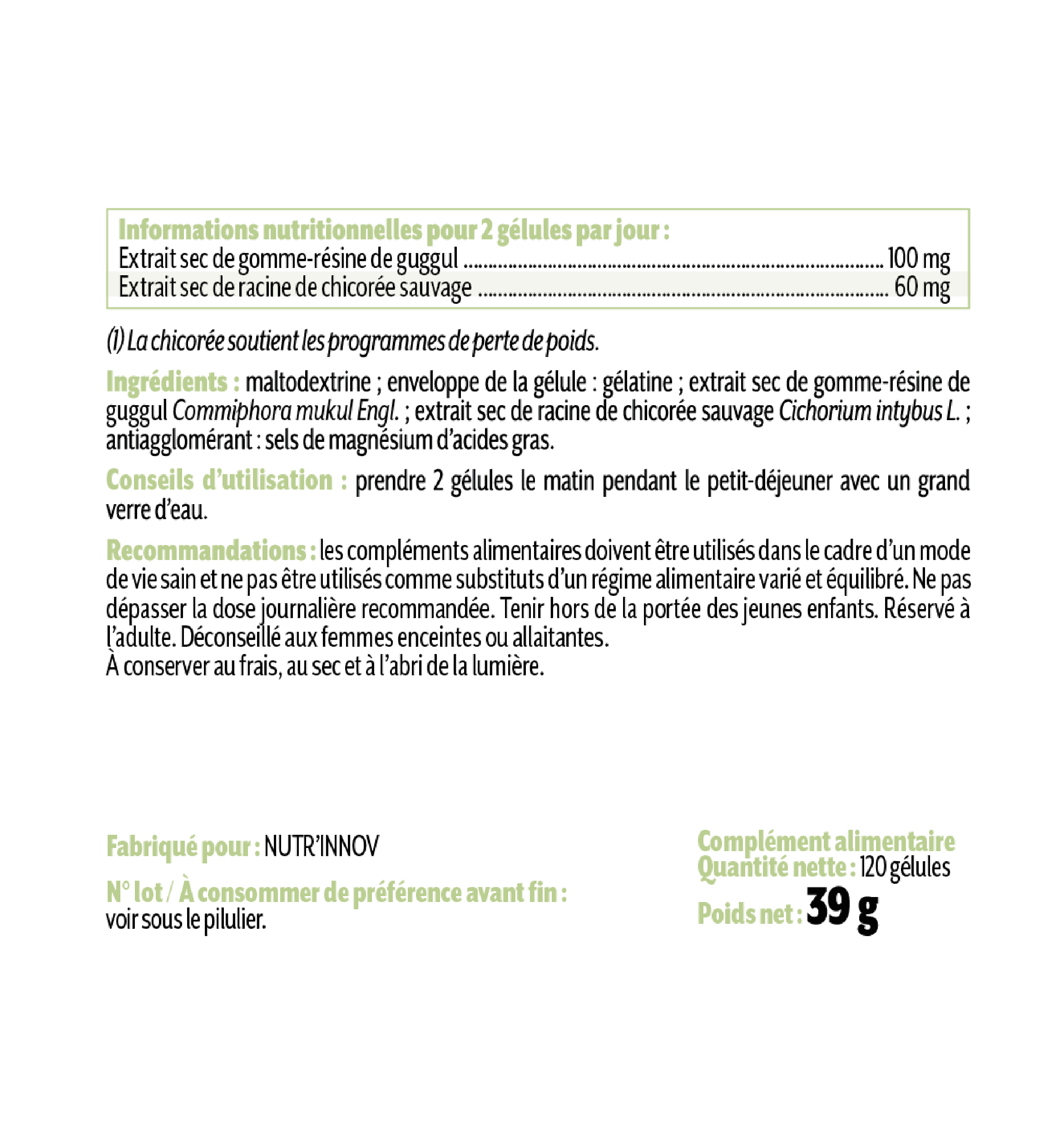 guggul activ composition