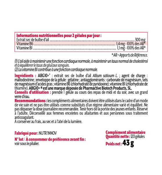 Ail noir premium composition
